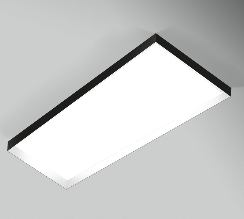 Rám pro povrchovou montáž LED panelu 60x120cm celistvý rám černý